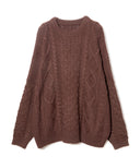 ケーブルオーバーサイズニット