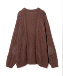 ケーブルオーバーサイズニット