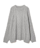 ケーブルオーバーサイズニット