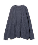 ケーブルオーバーサイズニット