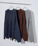 ケーブルオーバーサイズニット