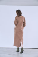 バックZIPロングワンピース