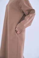 バックZIPロングワンピース