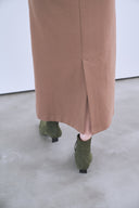 バックZIPロングワンピース