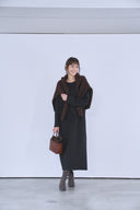 バックZIPロングワンピース