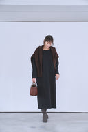 バックZIPロングワンピース