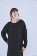 バックZIPロングワンピース