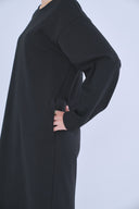 バックZIPロングワンピース