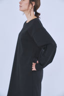 バックZIPロングワンピース