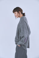 ケーブルオーバーサイズニット