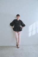 ジャガードペプラムブラウス&デザインカラーセット