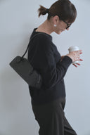 【ご予約商品】スリムボックスレザーハンドバッグ