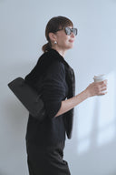 【ご予約商品】スリムボックスレザーハンドバッグ