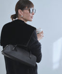 【ご予約商品】スリムボックスレザーハンドバッグ