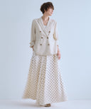 ドットサテンマキシスカート