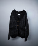 ツイードライクニットカーディガン