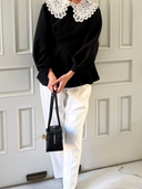 ジャガードペプラムブラウス&デザインカラーセット