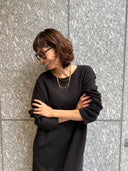 バックZIPロングワンピース