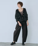 ツイードライクニットカーディガン