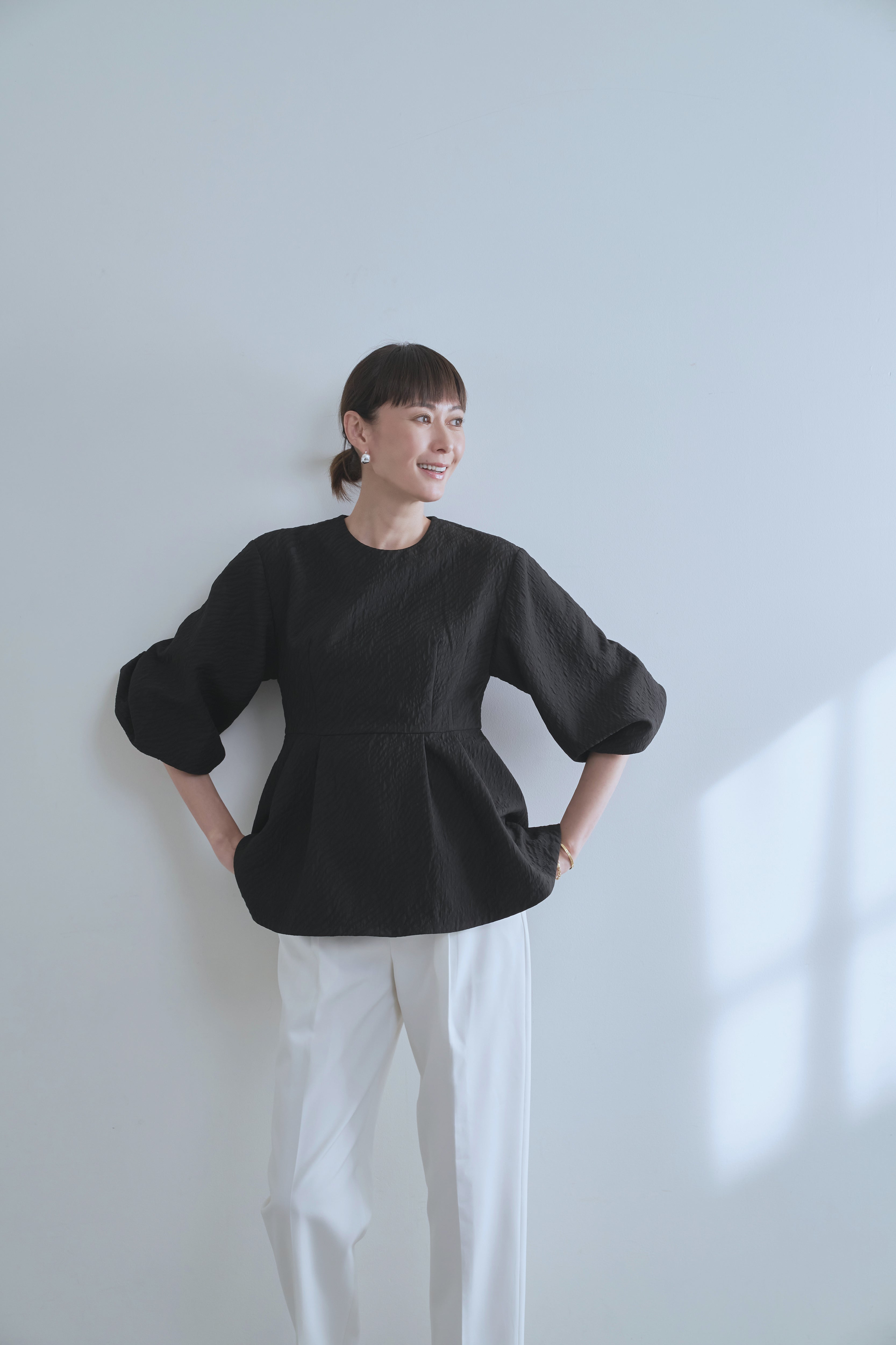 ジャガードペプラムブラウス – Adé Lifestyle