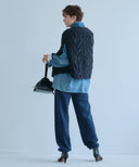 【IRONING】long cable cape　
