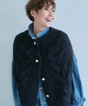 【IRONING】long cable cape　