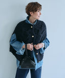【IRONING】long cable cape　