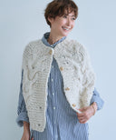 【IRONING】long cable cape　