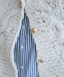 【IRONING】long cable cape　
