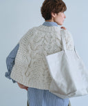 【IRONING】long cable cape　