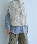 【IRONING】long cable cape　
