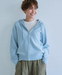 PURE WOOL HOODED ZIP CARDIGAN