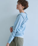 PURE WOOL HOODED ZIP CARDIGAN