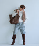 WOOL BLEND CONTRAST JOGGER PANTS