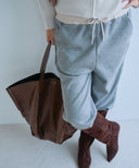 WOOL BLEND CONTRAST JOGGER PANTS