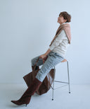 WOOL BLEND CONTRAST JOGGER PANTS