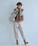 FUR COMBINATION HOODED VEST