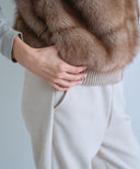FUR COMBINATION HOODED VEST