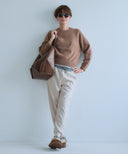 WOOL BLEND CONTRAST JOGGER PANTS