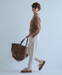 WOOL BLEND CONTRAST JOGGER PANTS