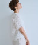 【IRONING】feather tulle tee　