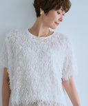 【IRONING】feather tulle tee　