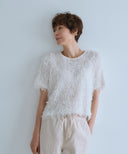 【IRONING】feather tulle tee　
