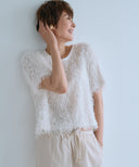 【IRONING】feather tulle tee　