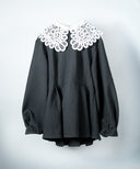 ジャガードペプラムブラウス＆デザインカラーセット